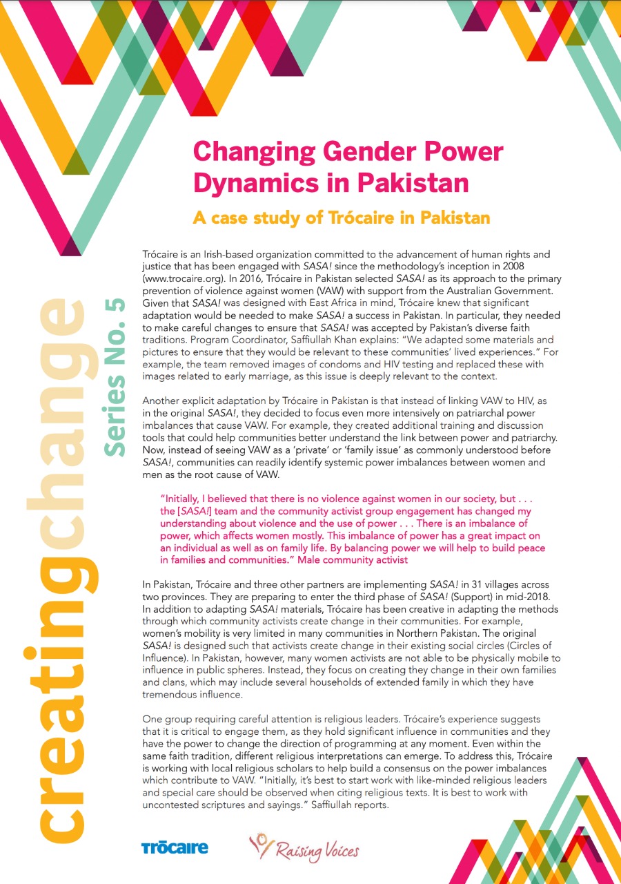 Changing Gender Power Dynamics in Pakistan