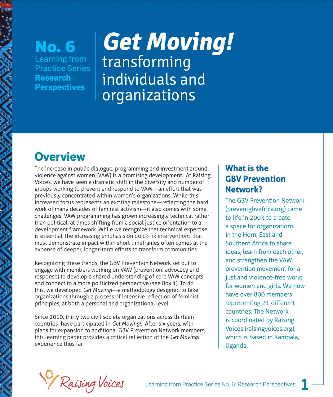 <i>Get Moving!</i> transforming individuals and organizations