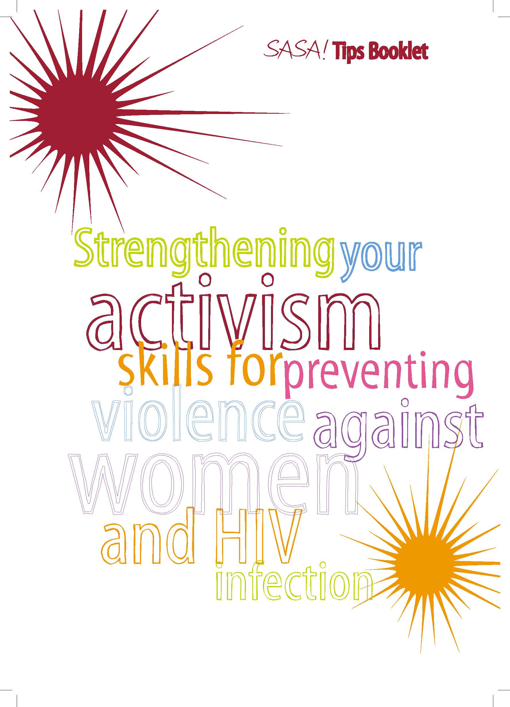 <i>SASA!</i> Activist Kit, Tips Booklet